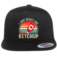 Just A Boy Who Loves K.E.T..C.H.U.P. Catsup Flat Bill Trucker Hat