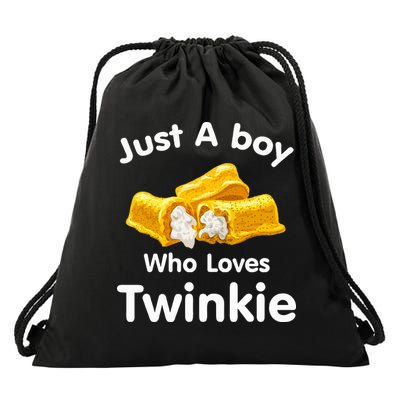 Just A Boy Who Loves Twinkie  Drawstring Bag