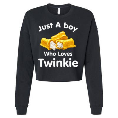 Just A Boy Who Loves Twinkie  Cropped Pullover Crew