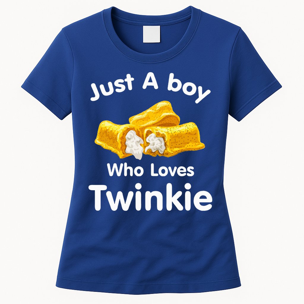 Just A Boy Who Loves Twinkie  Womens T-Shirt