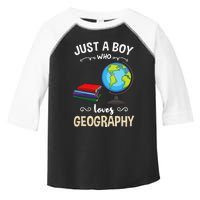 Just A Boy Who Loves Geography Toddler Fine Jersey T-Shirt