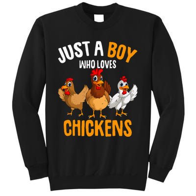 Just A Boy Who Loves Chickens Sweatshirt