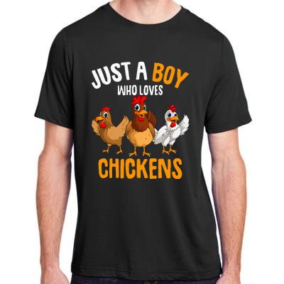 Just A Boy Who Loves Chickens Adult ChromaSoft Performance T-Shirt