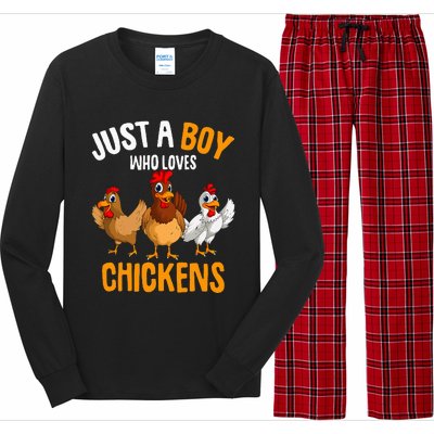 Just A Boy Who Loves Chickens Long Sleeve Pajama Set