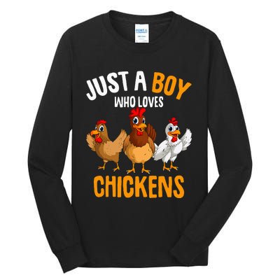 Just A Boy Who Loves Chickens Tall Long Sleeve T-Shirt