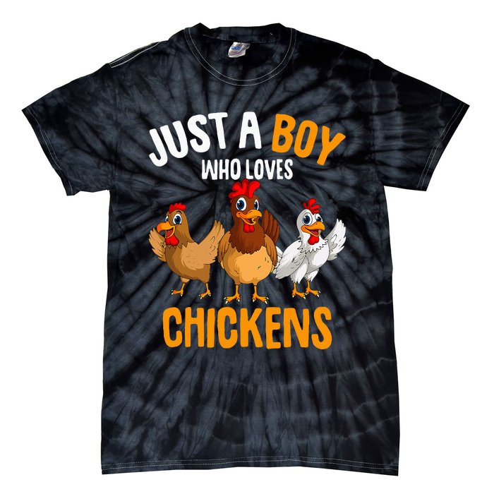 Just A Boy Who Loves Chickens Tie-Dye T-Shirt