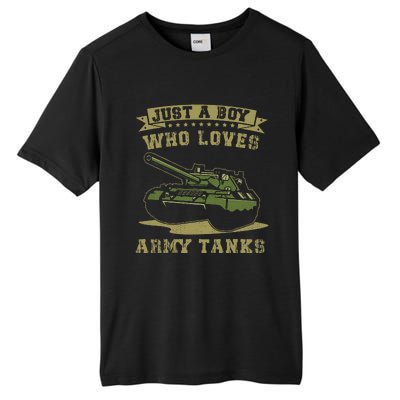 Just A Boy Who Loves Army Tanks Military Ww2 Tanks Tall Fusion ChromaSoft Performance T-Shirt