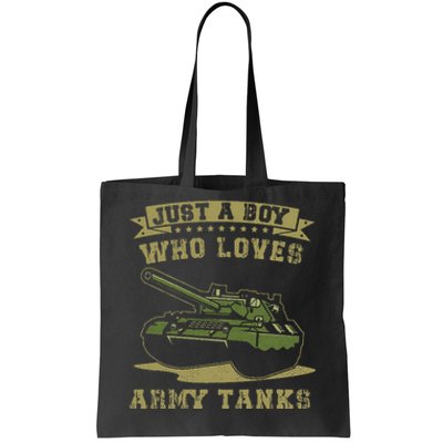 Just A Boy Who Loves Army Tanks Military Ww2 Tanks Tote Bag