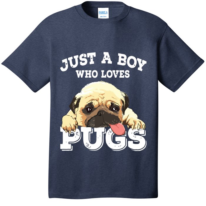 Just A Boy Who Loves Pugs Funny Pug Lover Gift For Boy T-Shirt