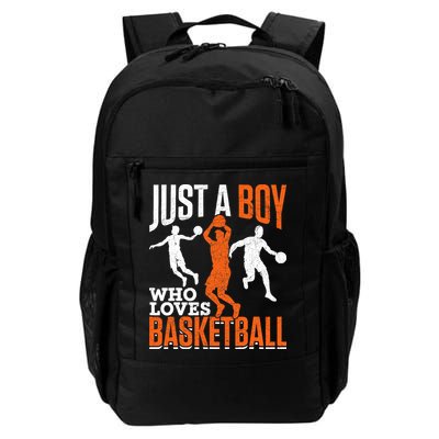 Just A Boy Who Loves Basketball Player Sport Basketball Backpack