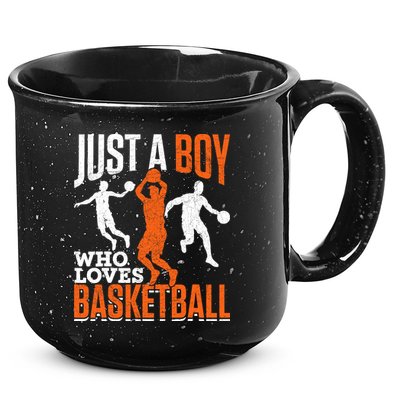 Just A Boy Who Loves Basketball Player Sport Basketball 15oz Campfire Ceramic Mug