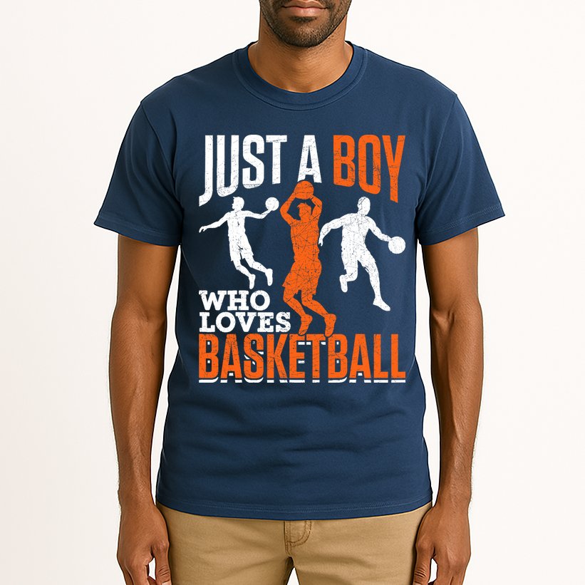 Just A Boy Who Loves Basketball Player Sport Basketball Tall T-Shirt