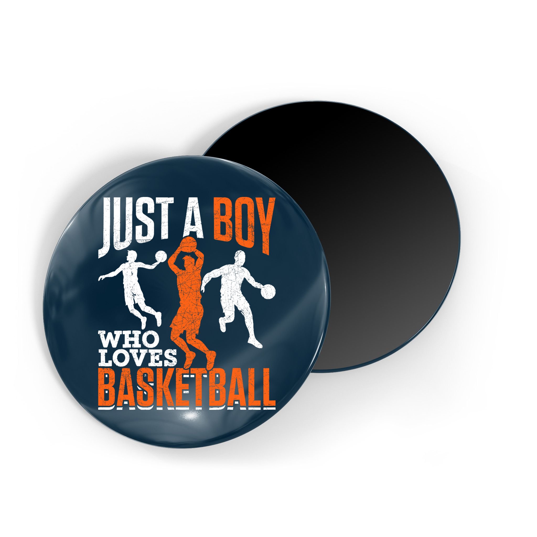 Just A Boy Who Loves Basketball Player Sport Basketball Magnet