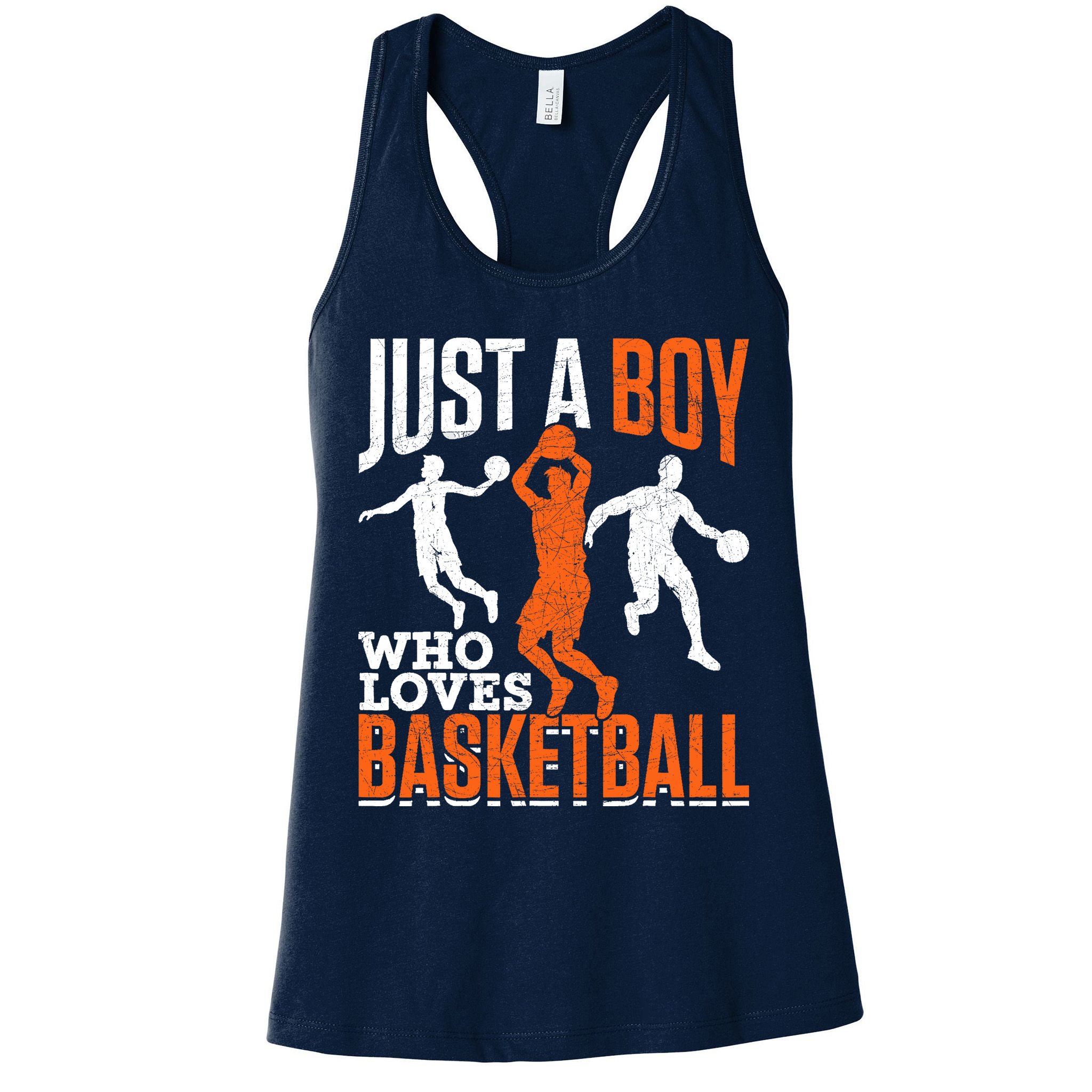 Just A Boy Who Loves Basketball Player Sport Basketball Womens Tank Top