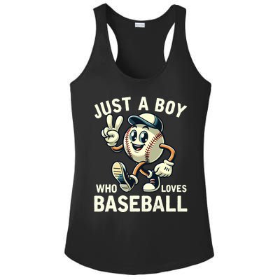 Just A Boy Who Loves Baseball Boy Ladies PosiCharge Competitor Racerback Tank