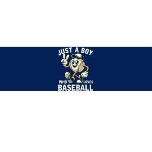 Just A Boy Who Loves Baseball Boy Bumper Sticker