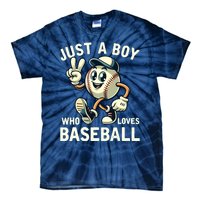 Just A Boy Who Loves Baseball Boy Tie-Dye T-Shirt