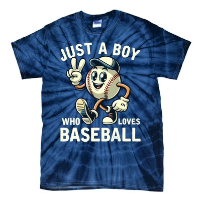 Just A Boy Who Loves Baseball Boy Tie-Dye T-Shirt