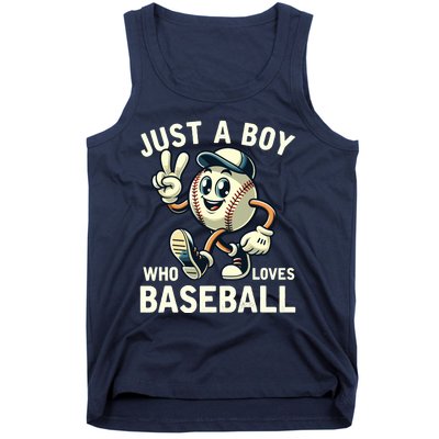 Just A Boy Who Loves Baseball Boy Tank Top