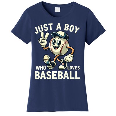 Just A Boy Who Loves Baseball Boy Women's T-Shirt