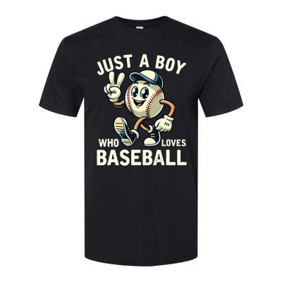 Just A Boy Who Loves Baseball Boy Softstyle CVC T-Shirt