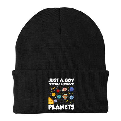 Just A Boy Who Loves Planets Solar System Space Science Geek Knit Cap Winter Beanie