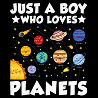 Just A Boy Who Loves Planets Solar System Space Science Geek Drawstring Bag