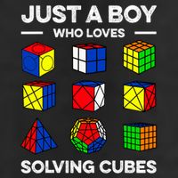 Just A Boy Who Loves Solving Cubes Speedcubing Cuber Cool Comfort Performance Bucket Hat