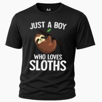 Just A Boy Who Loves Sloths Sloth Lover Cooling Performance Crew T-Shirt