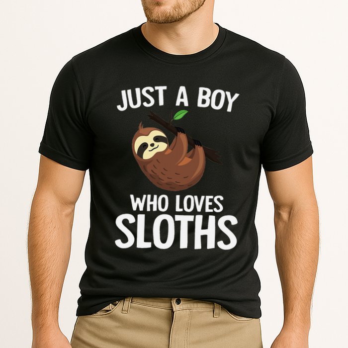 Just A Boy Who Loves Sloths Sloth Lover Cooling Performance Crew T-Shirt