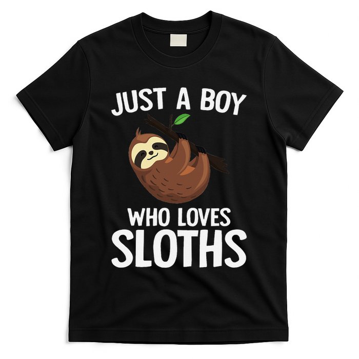 Just A Boy Who Loves Sloths Sloth Lover T-Shirt