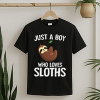 Just A Boy Who Loves Sloths Sloth Lover T-Shirt
