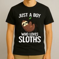Just A Boy Who Loves Sloths Sloth Lover T-Shirt