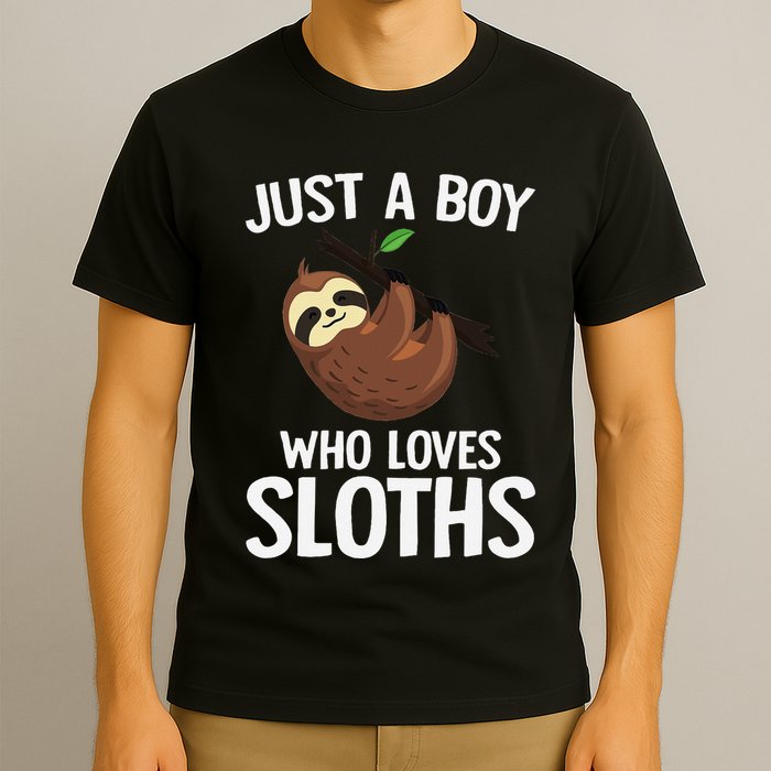 Just A Boy Who Loves Sloths Sloth Lover T-Shirt