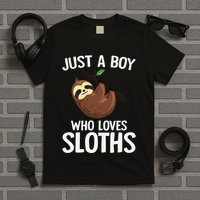 Just A Boy Who Loves Sloths Sloth Lover T-Shirt