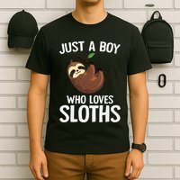 Just A Boy Who Loves Sloths Sloth Lover T-Shirt
