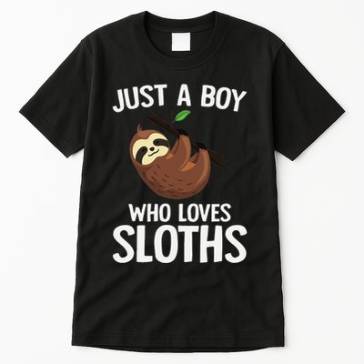 Just A Boy Who Loves Sloths Sloth Lover Tall T-Shirt