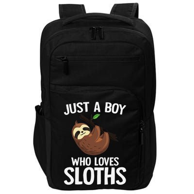 Just A Boy Who Loves Sloths Sloth Lover Impact Tech Backpack