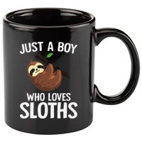 Just A Boy Who Loves Sloths Sloth Lover 11oz C Handle Ceramic Mug