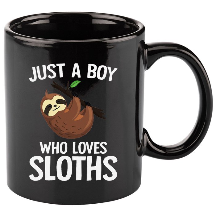Just A Boy Who Loves Sloths Sloth Lover 11oz C Handle Ceramic Mug