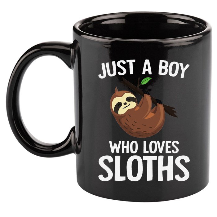 Just A Boy Who Loves Sloths Sloth Lover 11oz C Handle Ceramic Mug