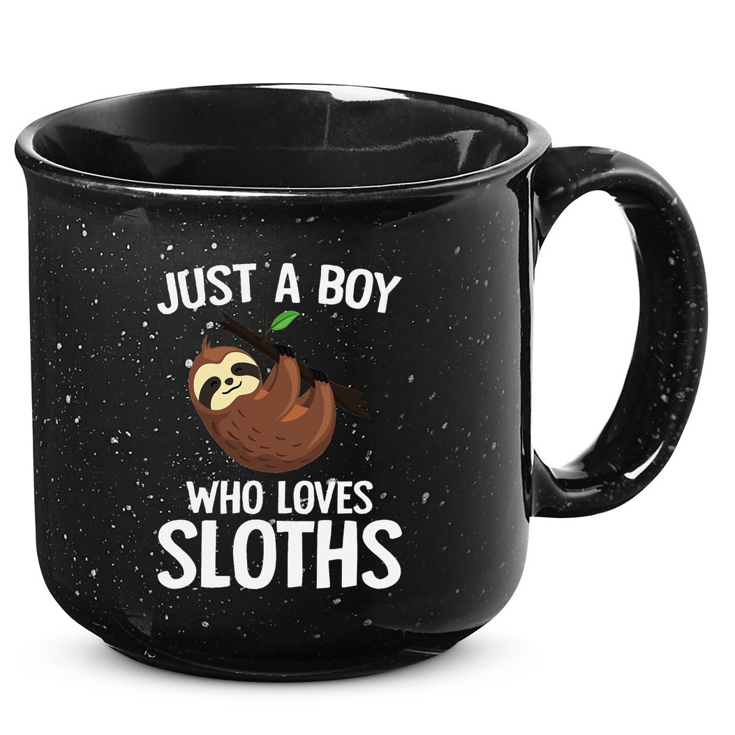 Just A Boy Who Loves Sloths Sloth Lover 15oz Campfire Ceramic Mug