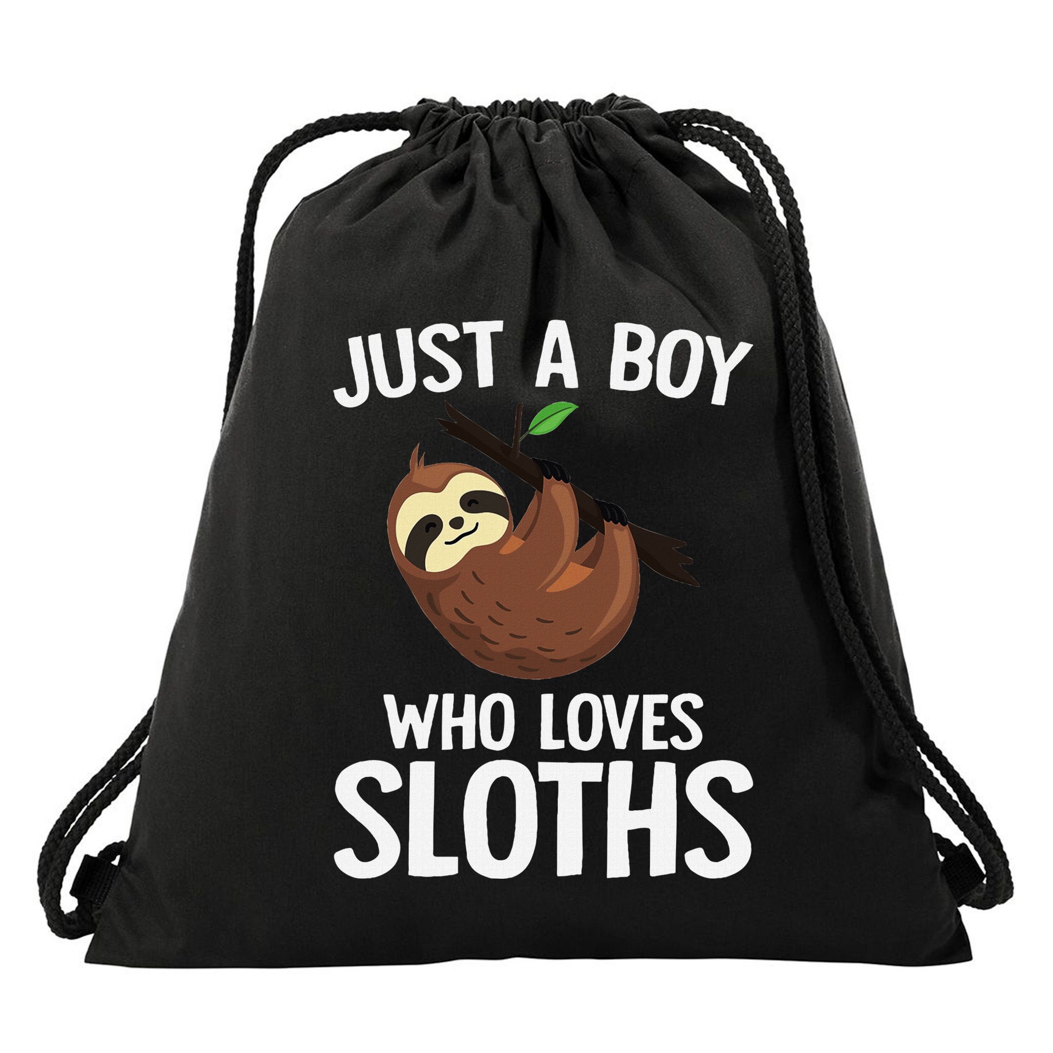 Just A Boy Who Loves Sloths Sloth Lover Drawstring Bag