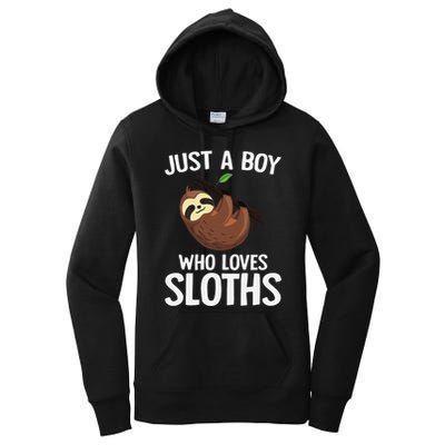 Just A Boy Who Loves Sloths Sloth Lover Women's Pullover Hoodie