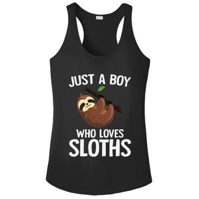 Just A Boy Who Loves Sloths Sloth Lover Ladies PosiCharge Competitor Racerback Tank