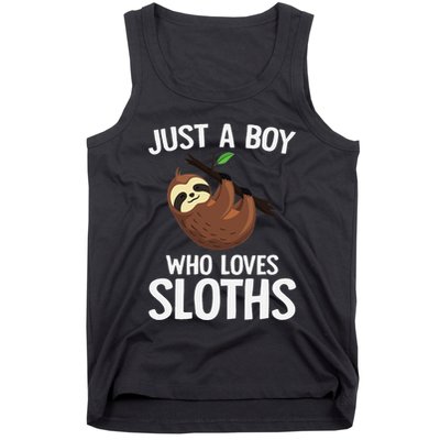 Just A Boy Who Loves Sloths Sloth Lover Tank Top