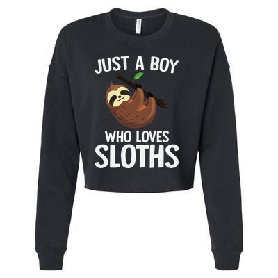Just A Boy Who Loves Sloths Sloth Lover Cropped Pullover Crew
