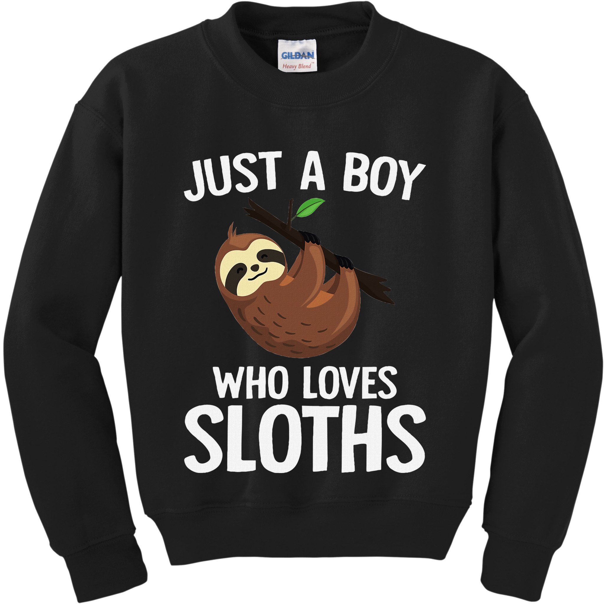Just A Boy Who Loves Sloths Sloth Lover Kids Sweatshirt