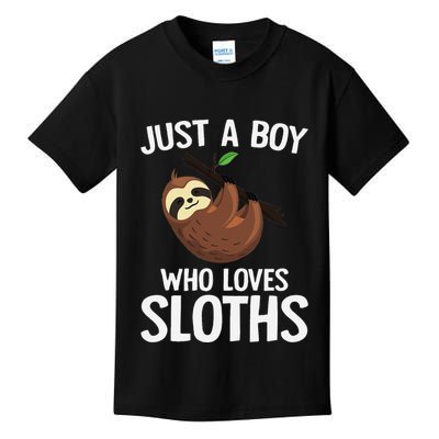 Just A Boy Who Loves Sloths Sloth Lover Kids T-Shirt