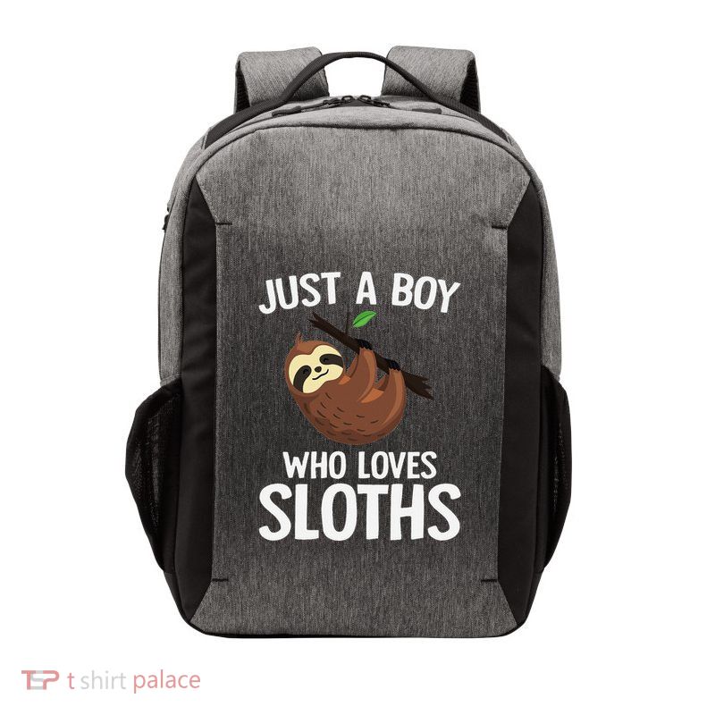 Just A Boy Who Loves Sloths Sloth Lover Vector Backpack